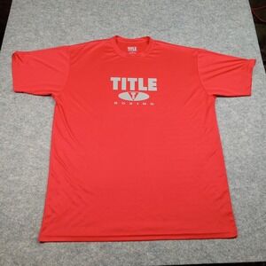 Title Boxing Shirt Mens XL Red‎ Athletic Performance Training Tee T-Shirt Gym